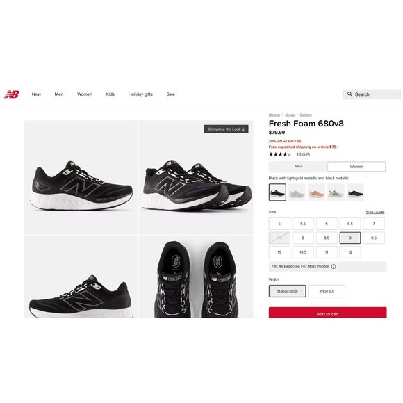 New Balance Fresh Foam 680v8 Womens Size 9 Black Running Walking Shoes Sneakers - Picture 13 of 13